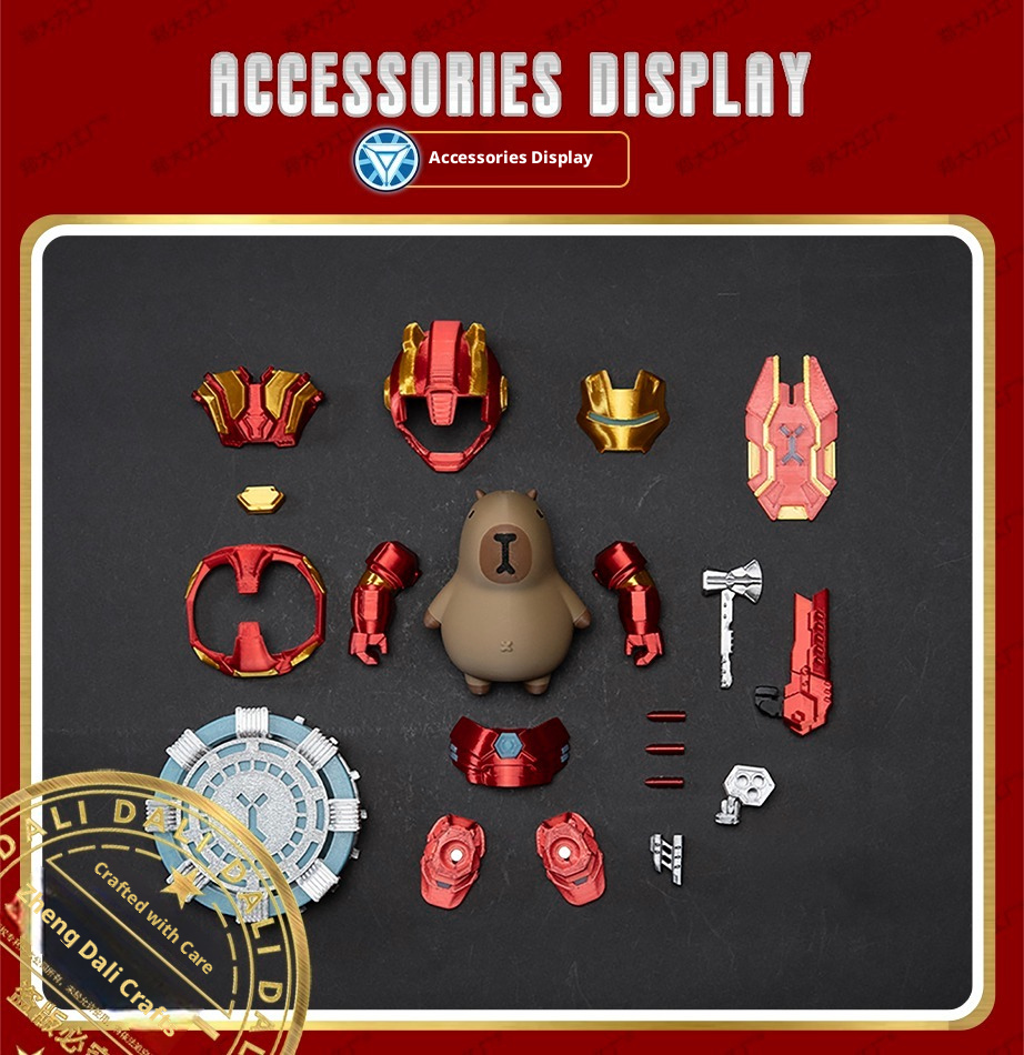 Iron Pig Capybara Magnet Toy 3D Printed Cool Desk Decoration, dude