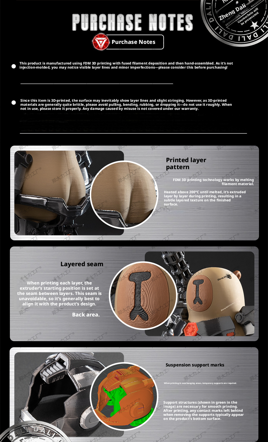 【Original】Iron Tadpoles' Black Warrior Edition Strong Tadpole 3D Printed Cardibara Magnetic Suction Play Set